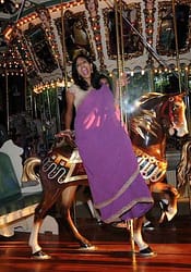 Member of the Wedding Party - Riding the Carousel - Gilroy Gardens Wedding